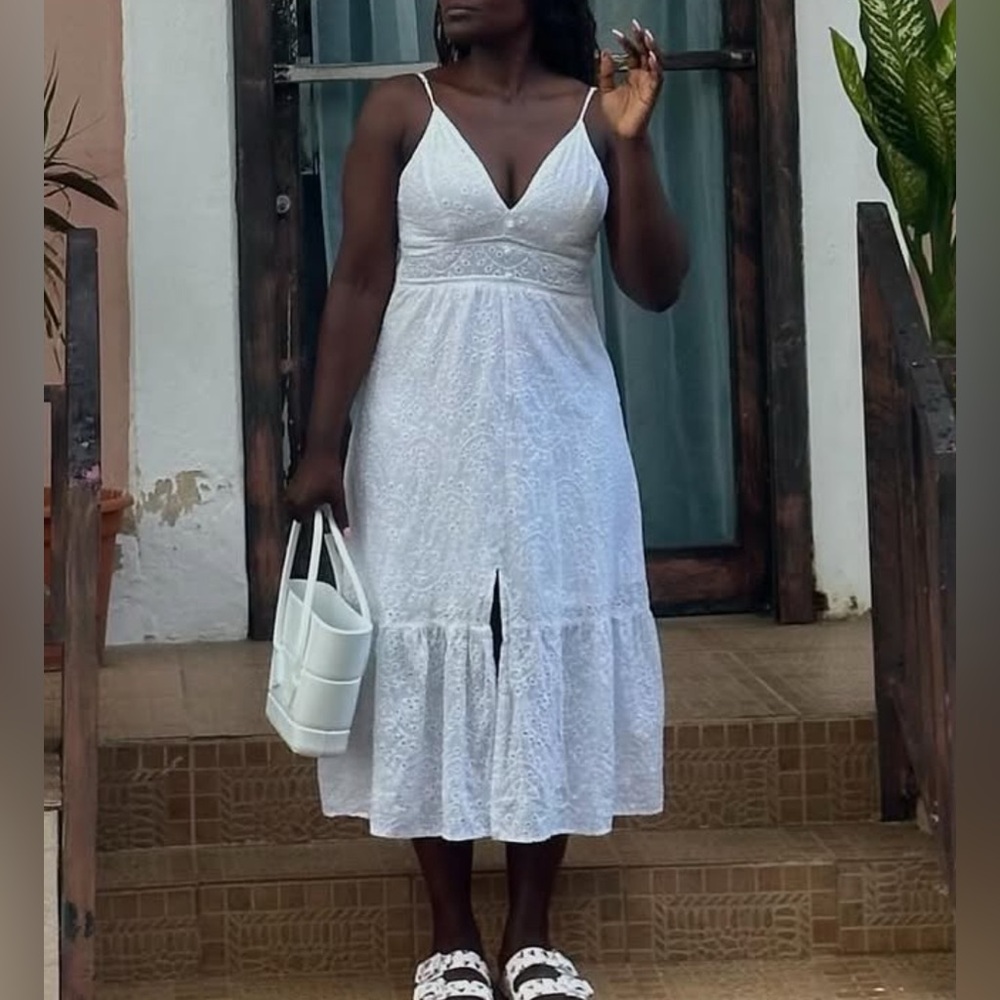 Elegant White Summer Dress